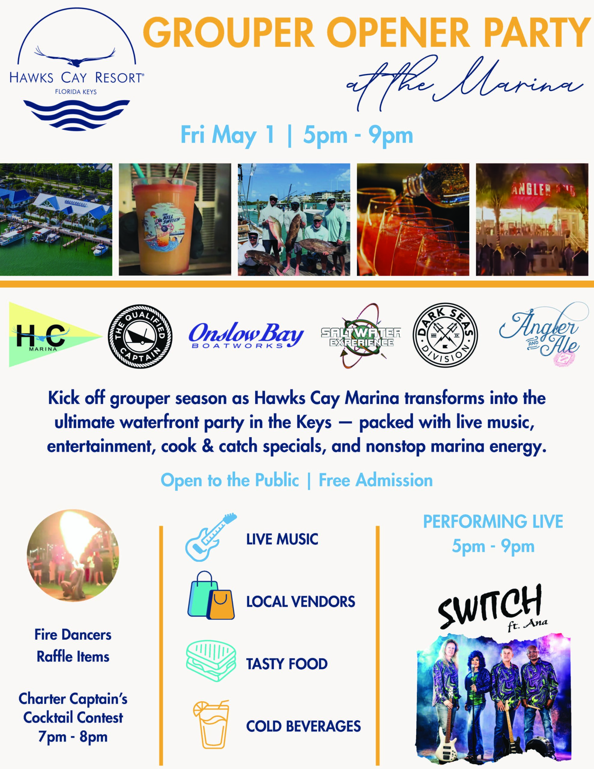 Grouper Opener Party Flyer Grouper Opener Party Flyer